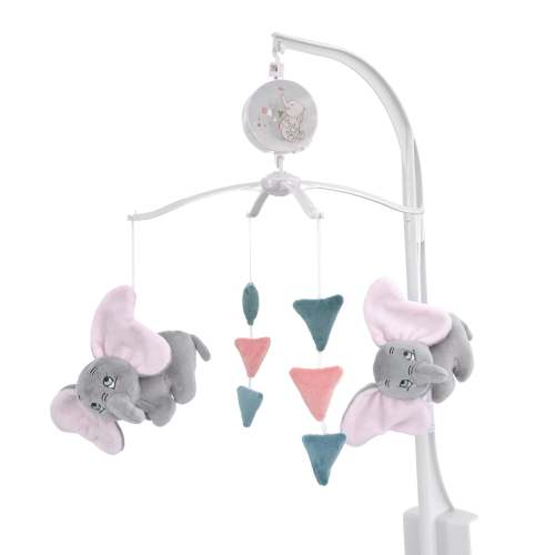 Disney Dumbo Hello Baby Grey, White, Rose and Teal Circus Banner Music – NoJo Baby & kids