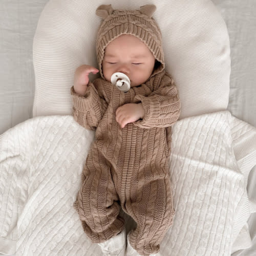 Luna + Luca Baby Bear Jumpsuit | Acorn
