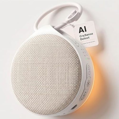 Glocusent Sound Machine Baby CrySense with 35 Non-Looping Soothing Sounds