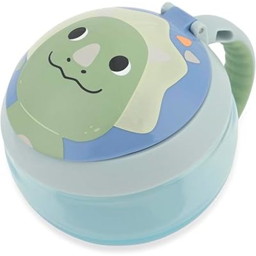 Skip Hop Baby Snack Container Mealtime Snack Cup, Holds 7.5oz. Besties Squad, Dino
