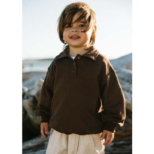Polo Sweater- Brown – Fostered Collection