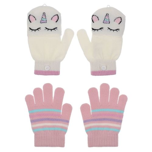 Girl's 4-16 Elli by Capelli 2-pk. Flip Top Gloves