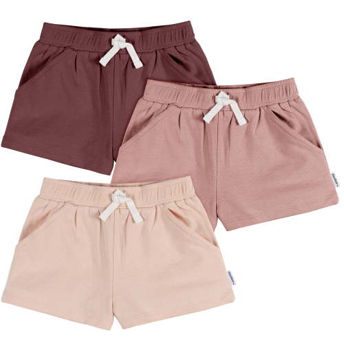 Gerber Baby and Toddler Girl Knit Shorts, 3-Pack, Sizes 0/3 Months - 5T