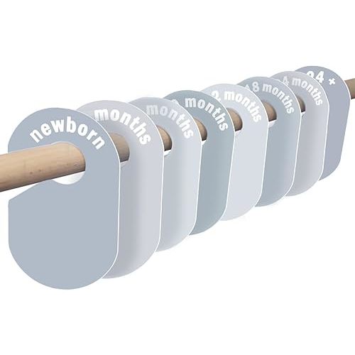 8 Pack Baby Closet Dividers – Pure Green Nursery Organizer for Baby Clothes 0-24 Months, Closet Size Markers, Baby Clothing Organizer for Nursery (Blue)