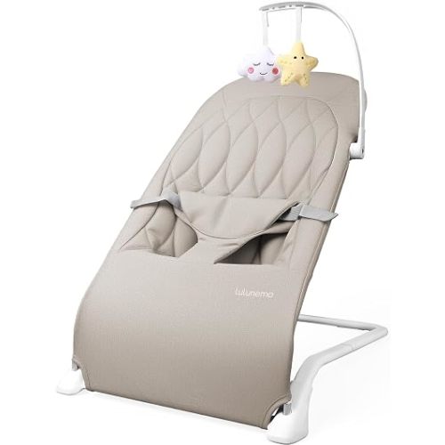 Portable Baby Bouncer Seat with Wide Base for Excellent Stability & Support