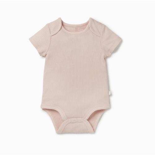 Ribbed Short Sleeve Bodysuit Ribbed