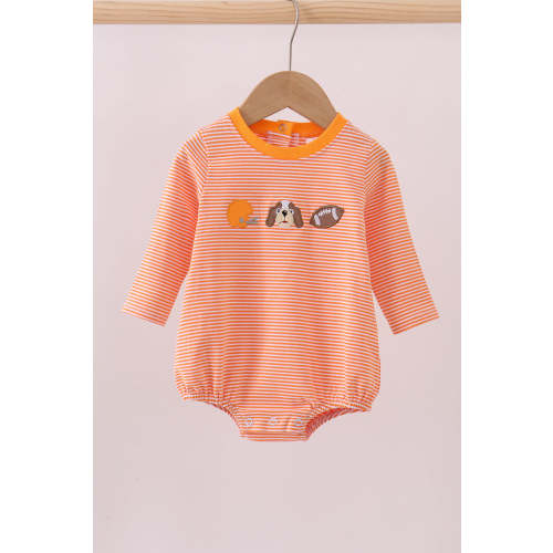 Premium Orange Tennessee puppy football stripe bubble