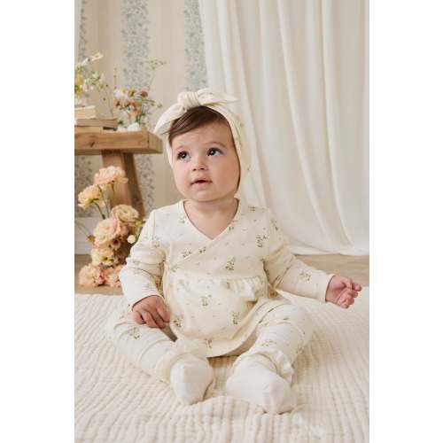 Organic Cotton Clemence Wrap Top - Josepha Egret Small