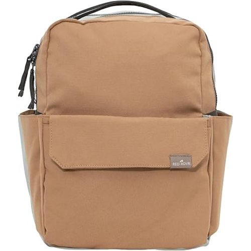 RED ROVR Mini Roo Lightweight Backpack | 6 pockets for everyday essentials (Toffee)
