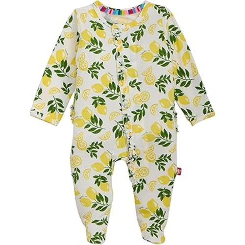 Magnetic Me Girls Modal Magnetic Baby Footie Pajamas | Silky Soft Modal Fabric | Baby Sleepers Available Sizes PRE - 24M