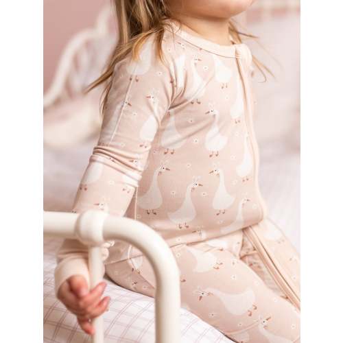Silly Goose on the Loose Bamboo Zippy Romper – August + Willow