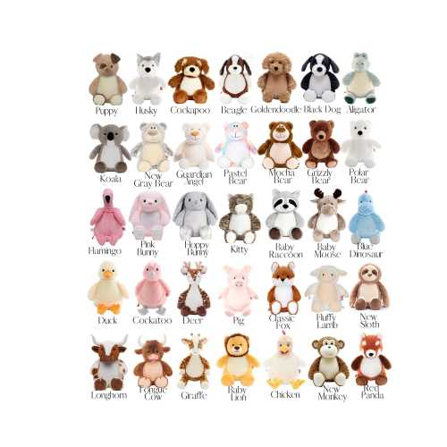 Personalized Birth Stats Stuffed Animal, Baby Shower Gift