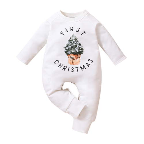 My First Christmas Baby Girl Boy Outfit Long Sleeve Jumpsuit Romper Graphic Bodysuits Infant Xmas Casual Clothes