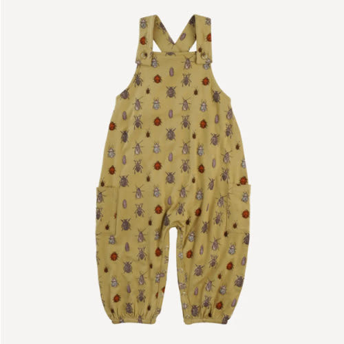 gathered bubble pocket overall | neutral little beetles | bamboo
