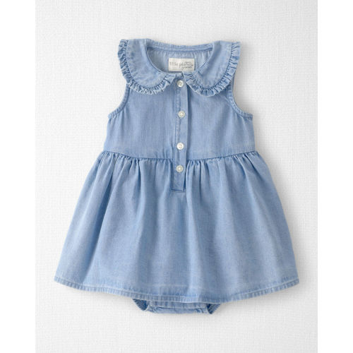 Baby Girl Organic Cotton Chambray Bodysuit Dress - Little Planet | Carter's
