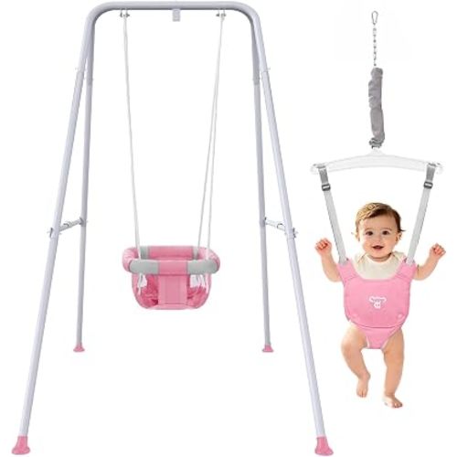 2 in 1 Baby Jumper with Swing, Indoor and Outdoor Use, Baby Jumpers and Bouncers