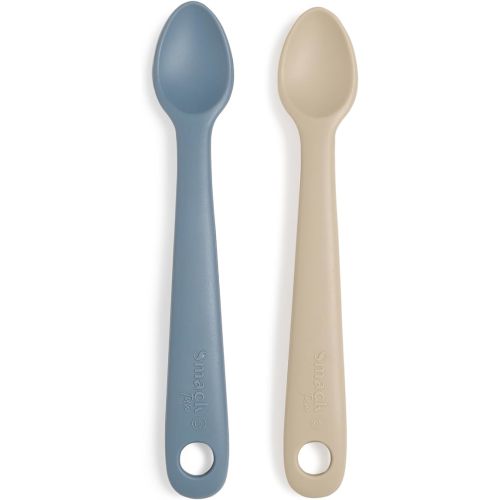 Smack Fun - Silicone Baby Feeding Spoons | 2 Pack (Tradewinds/Shifting Sand)