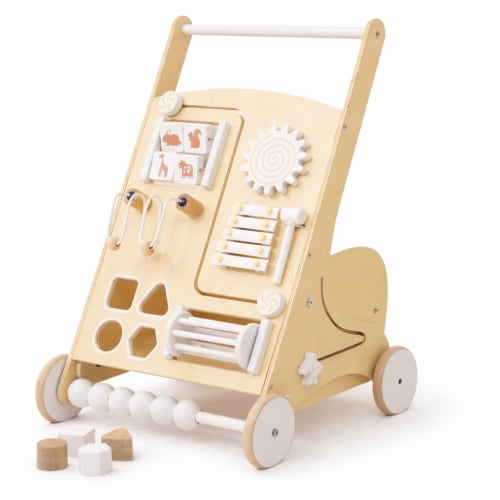 Avenlur Wooden Baby Activity Walker With Sensory Play - White