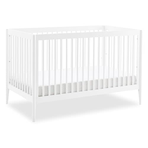 Delta Children Casey 4-in-1 Convertible Crib - Greenguard Gold Certified, Bianca White