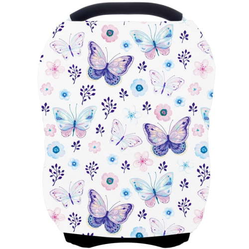 Bimocosy Car Seat Covers for Babies, Multi-use Car Seat Covers Canopy Cover, Breathable Nursing Covers for Breastfeeding, Baby Shower Gifts for Boys and Girls (Butterfly)