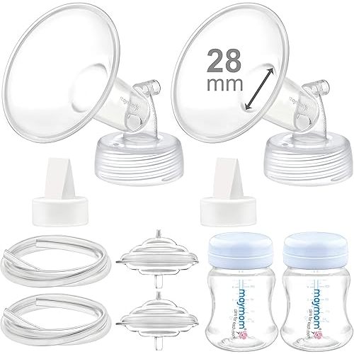 Maymom Pump Parts Compatible with Spectra S2 S1, 28mm Flange Tube Bottle Backflow Protector Valve, Not Original Spectra S2 Replacement Pump Parts Duckbill Valve Bottle