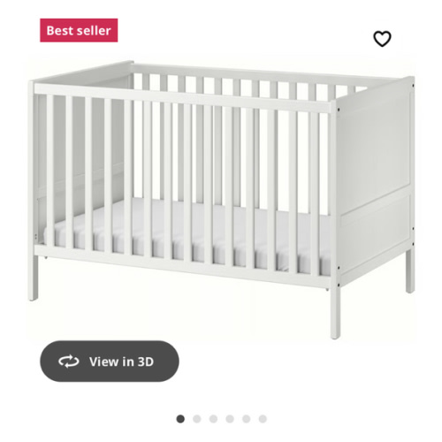 IKEA Sundvic White Convertible Crib $299