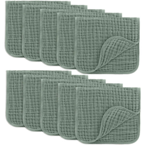 Baby Burp Cloths - 100% Muslin Cotton by Comfy Cubs
