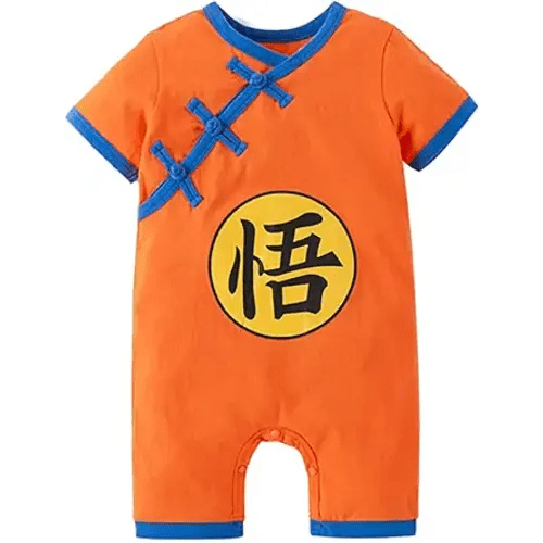 stylesilove Baby Toddler Boys Anime Cartoon Short Sleeve Cotton Romper Traditional Asian Inspired Onesie Cosplay Jumpsuit