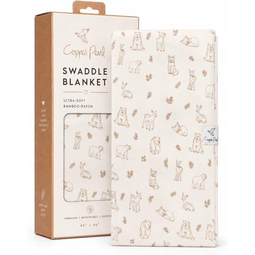 Copper Pearl Swaddle Blankets for Newborns | Soft Stretchy Receiving Blankets for Boys and Girls | Large 46 x 46 Inch Baby Blankets | Lightweight and Breathable Swaddles | Dylan