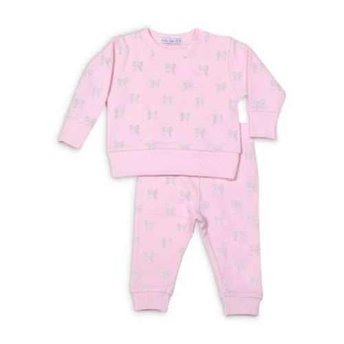 Girls' Glitter Bows French Terry Top & Pants Set - Baby