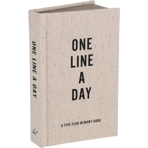Canvas One Line a Day: A Five-Year Memory Book (Yearly Memory Journal and Diary, Natural Canvas Cover)