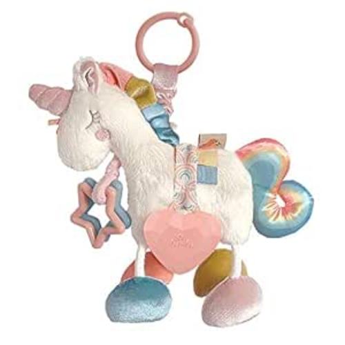 Itzy Ritzy Link & Love Car Seat & Stroller Toy for Newborns & Up (Unicorn)