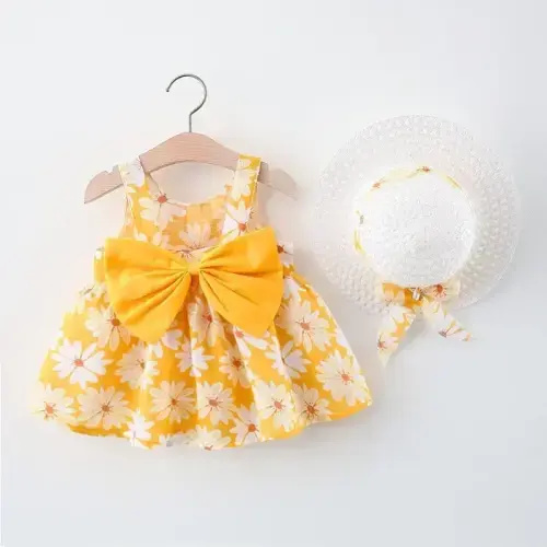 Sweet Summer Flower Bow Dress - Shop Online at Belle Baby | Belle Baby