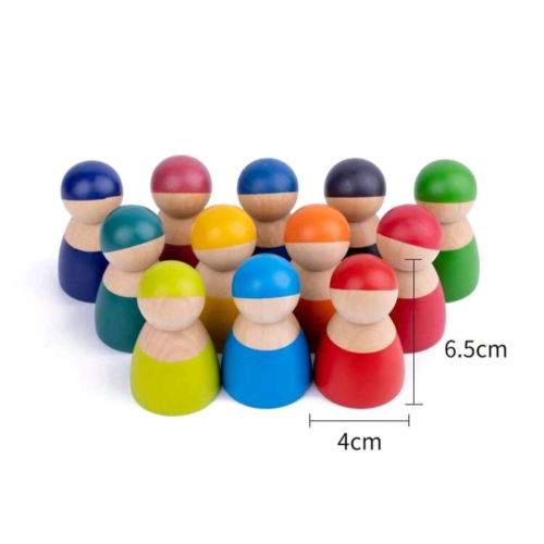 Wooden Rainbow Building Blocks For Children, Early Education Stacking Blocks Toy, Open-Ended Thinking And Logic Training Toy, Creative Stacking Toy, Children's Intellectual Development Toy | SHEIN