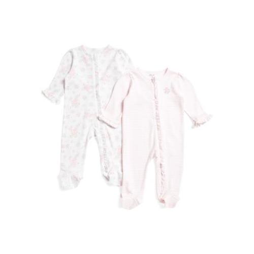 Newborn Girls 2pk Rose Dot Footed Coveralls | Kids & Baby | TJ Maxx