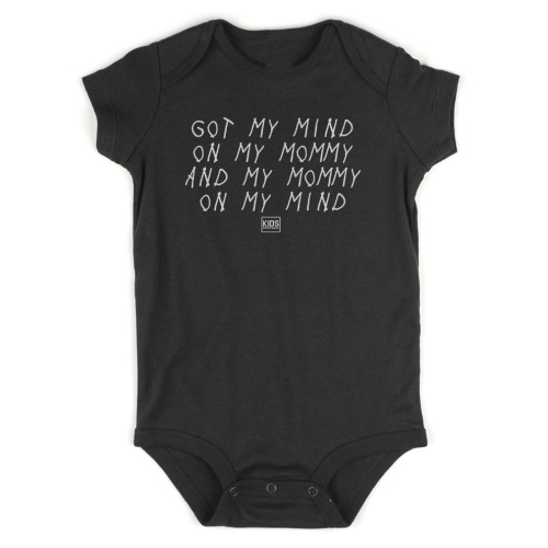 Got My Mind On My Mommy Baby Bodysuit One Piece by Kids Streetwear