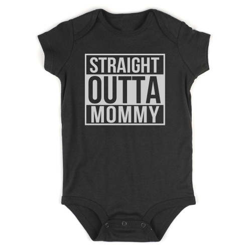Straight Outta Mommy Baby Bodysuit One Piece by Kids Streetwear