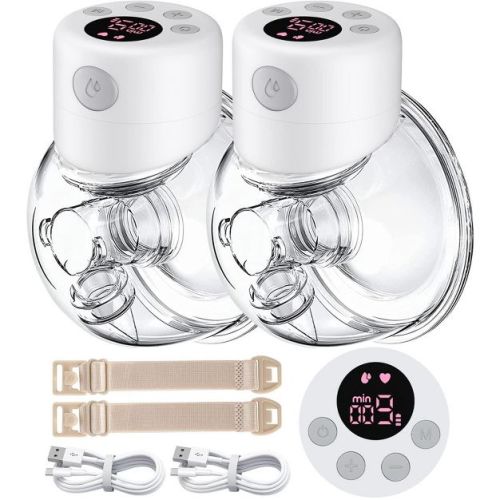 CARER SPARKS Mom Wearable Breast Pump, S12 Dual Hands-Free Breast Pump, LCD Display,2 Modes and 9 Levels Electric Breast Pump Portable