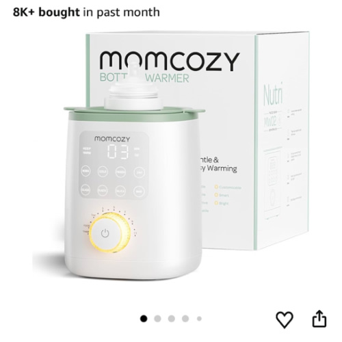 Momcozy Baby Bottle Warmer for Breast Milk Formula Food, Fullest Nutrients Preserved, Fast Heat, Night Light for Nighttime Breastfeeding, One-Touch Easy Use, Newborn Essentials Supplies Gift for Mom