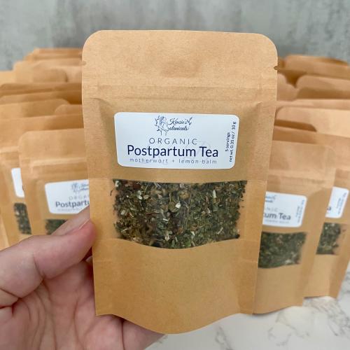 Organic Postpartum Tea: Motherwort & Lemon Balm | Calming and Uplifting After Birth Support