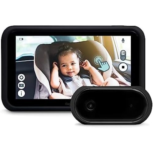 Tiny Traveler 5" HD Touch Screen Baby Car Monitor, No WiFi Hackproof Camera