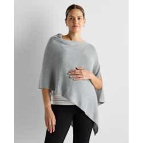 Lightweight Cotton Cashmere Nursing Shawl in Sugar Stone
