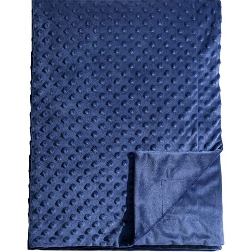 Micro Fleece Minky Baby Blanket for Boys 30x40 Inches, Navy Blue