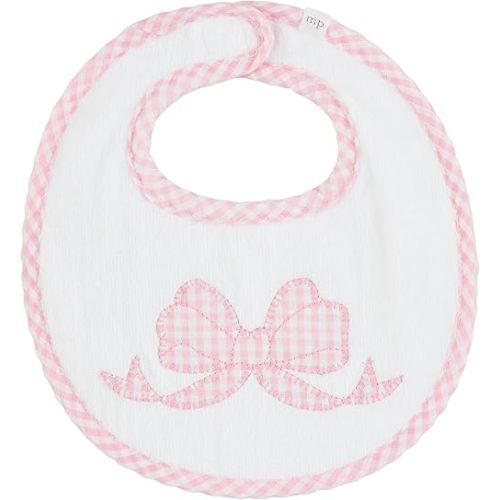 Mud Pie Kids Bow Terry Bib; 9 1/2" X 8 1/2"