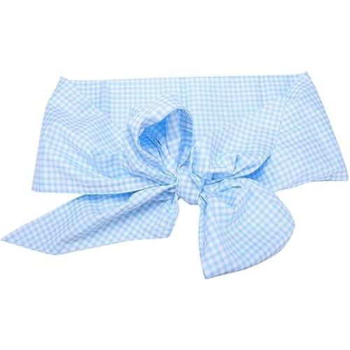 VGEBY Newborn Swaddle Sash, Maternity Bow Sash Newborn Infant Blanket Swaddling Blankets for Photo Stretch Wrap Blankets & Swaddling (Light Blue Plaid)