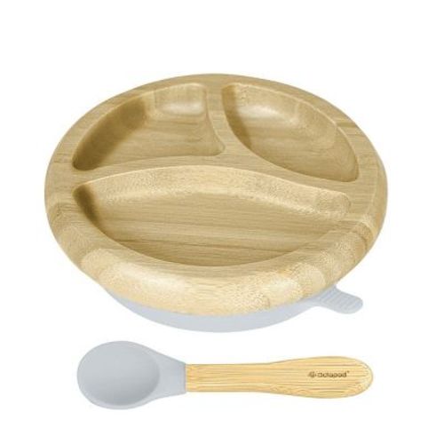 Suction Plates for Babies - Octopod Bamboo Round Plate