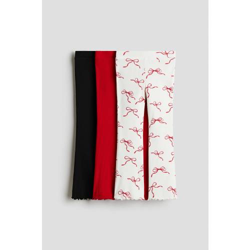 3-PACK RIBBED COTTON LEGGINGS