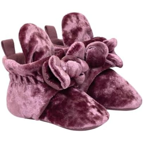 Robeez Baby Girls and Boys Crib Fleece Sherpa Snap Booties with Slip-Resistant Soles for Infant and Toddler, 0-18 Months