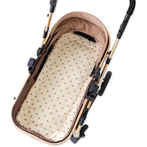 SONARIN Warm Baby Stroller Seat Liner,Soft Thick Pushchair Seat Liner Baby Stroller Cushion Seat Insert Pad Universal for Pushchair Pram Buggy Car Seat High Chair(Heart)