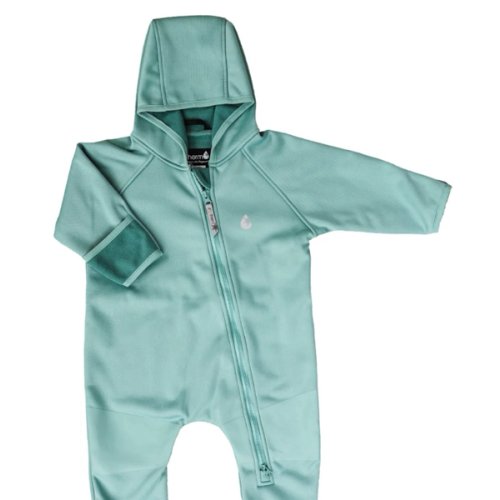 All-Weather Fleece Onesie - Seafoam 12-18 months